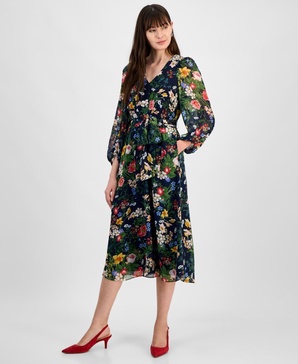 Women's Floral-Print Maxi Dress