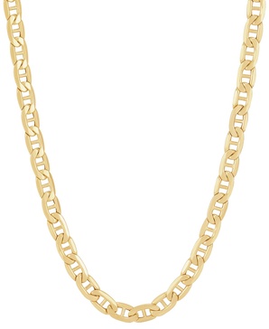 Polished Mariner Link 22" Chain Necklace (5.5mm) in 10k Gold