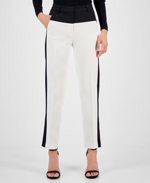 Women's Contrast-Stripe Slim-Leg Pants