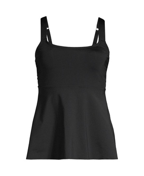 Women's Adjustable Scoop Neck Flutter Tankini Top