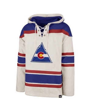 Men's Oatmeal CO Rockies Heritage Rockaway Lace-Up Pullover Hoodie
