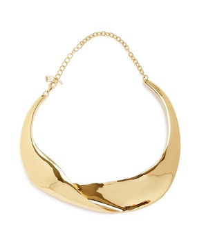 Gold Sculpted Statement Collar Necklace
