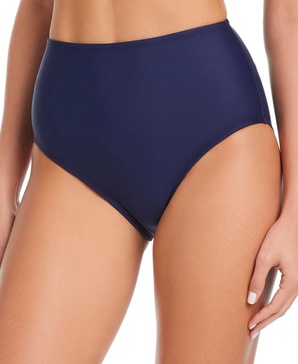 Women's Solid High-Waisted Bikini Bottoms
