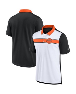 Men's White/Black Cincinnati Bengals Rewind Pique Polo Shirt