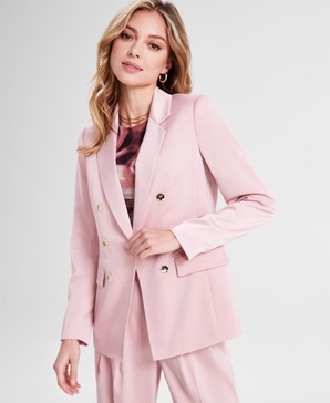 Women's Satin One-Button Blazer, Exclusively at Macy's 