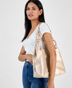 Trippii Champagne Pearlized Medium Tote, Exclusively at Macy's 