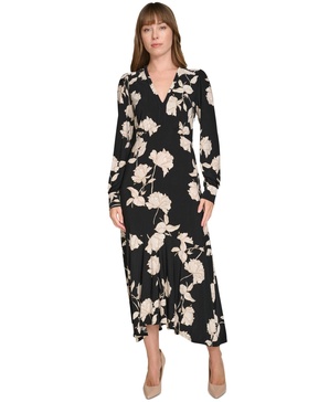 Women's Floral-Print Midi Dress
