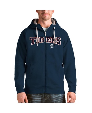 Men's Navy Detroit Tigers Team Logo Victory Full-Zip Hoodie