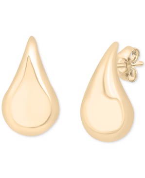 Puff Teardrop Stud Earrings in Gold Vermeil, Created for Macy's