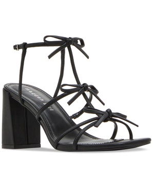 Lovely Bow Strappy Block-Heel Dress Sandals