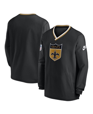 Men's Black New Orleans Saints 2023 Sideline V-Neck Pullover Windshirt