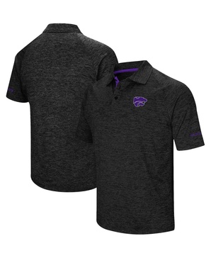 Men's Black Kansas State Wildcats Down Swing Polo Shirt