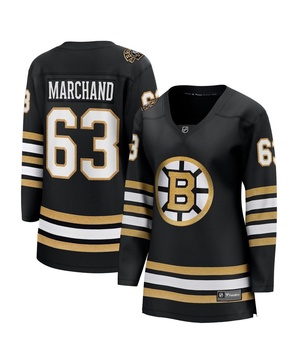 Women's Brad Marchand Black Boston Bruins 100th Anniversary Premier Breakaway Player Jersey