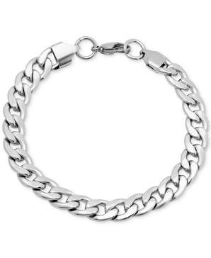 Men's Silver-Tone Cuban Bracelet