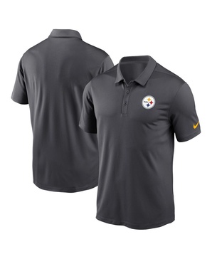 Men's  Anthracite Pittsburgh Steelers Franchise Team Logo Performance Polo