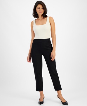 Women's High-Rise Slit-Cuff Pants, Created for Macy's 
