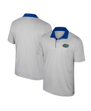 Men's Gray Florida Gators Tuck Striped Polo Shirt