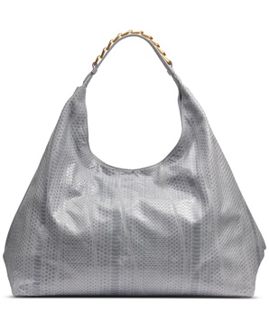 Bellmore Extra Large Skipper Snake Leather Hobo Bag