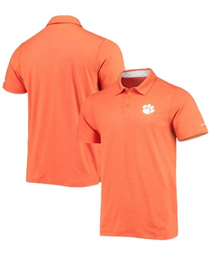 Men's Orange Clemson Tigers Tech Trail Space Dye Omni-Shade Polo