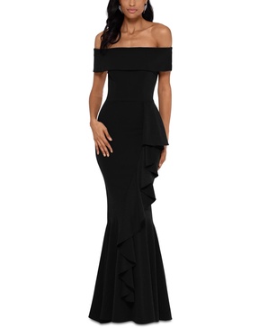 Petite Off-The-Shoulder Mermaid Gown