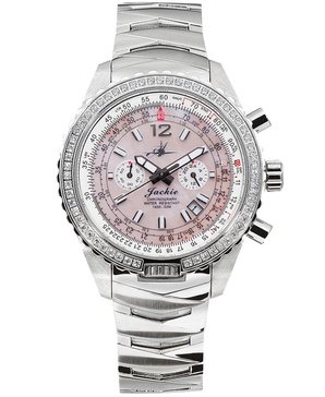 Women's Jackie Chronograph Multifunctional Silver-Tone Stainless Steel Bracelet Watch 41-1/2mm