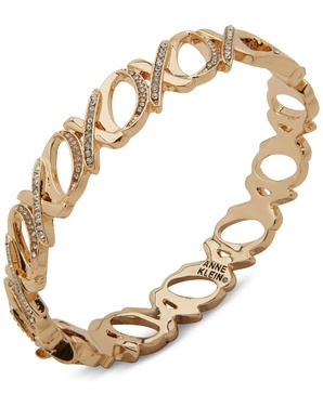 Gold-Tone Pavé XOXO Bangle Bracelet