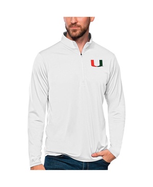 Men's White Miami Hurricanes Tribute Quarter-Zip Top