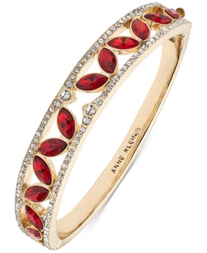 Gold-Tone Pavé & Color Navette Crystal Bangle Bracelet