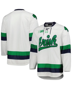 Men's White Notre Dame Fighting Irish Team Replica Hockey Jersey