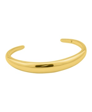 Gold Tarnish Resistant Gold Dome Cuff Bracelet
