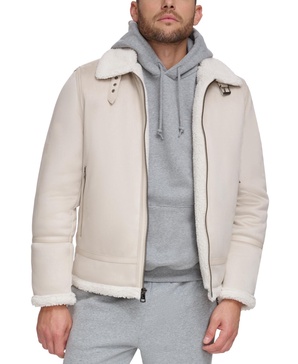 Men's Classic Faux Shearling B-3 Bomber Jacket