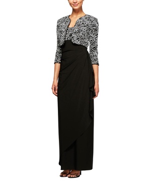 Petite Empire-Waist Gown & Bolero Jacket