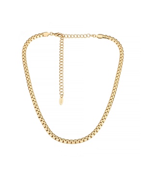 Single Rolo Chain 18K Gold Plated Necklace