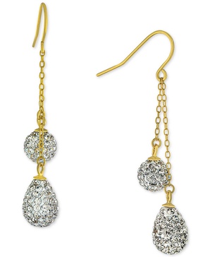 Crystal Double Chain Drop Earrings, Created for Macy's