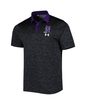 Men's Black Northwestern Wildcats Static Performance Polo Shirt