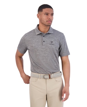 Men's Golf Yarn Dye Marled Sports Fit Polo Shirt