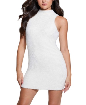 Women's Vero Fuzzy Sleeveless Sweater Dress