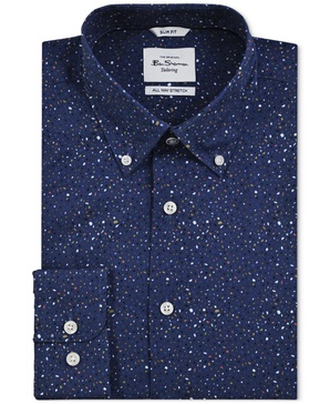 Men's Slim-Fit Textured Shirt