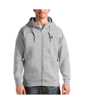 Men's Heather Gray Minnesota Vikings Victory Full-Zip Hoodie