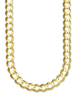 30" Open Curb Link Chain Necklace (8mm) in Solid 10k Gold