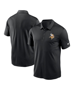 Men's Black Minnesota Vikings Franchise Team Logo Performance Polo