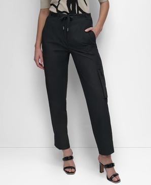 Women's High-Rise Taffeta Cargo Pants 