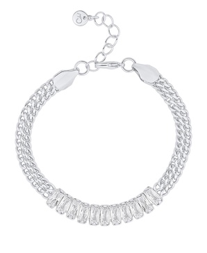 Cubic Zirconia Baguette Cut Bracelet