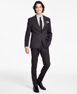 Men's Slim-Fit Check Suit Jacket & Pants, Created for Macy's
