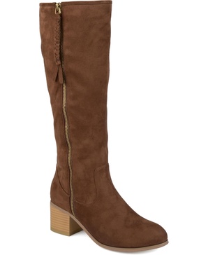 Women's Sanora Wide Calf Stacked Heel Mid Shaft Boots