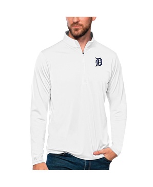 Men's White Detroit Tigers Tribute Quarter-Zip Pullover Top