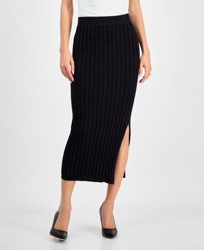 Women's Ribbed Maxi Skirt, Exclusively at Macy's