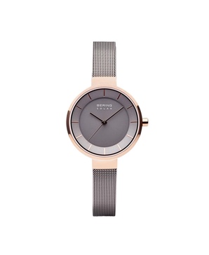Ladies' Slim Solar Case Mesh Watch