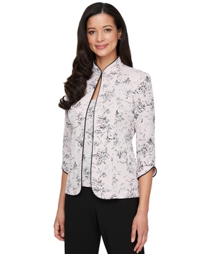 Petite Glitter Jacquard Jacket & Sleeveless Top Set