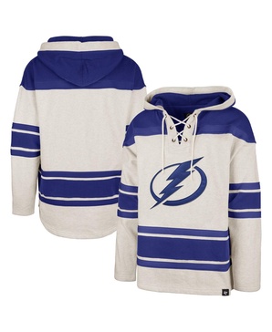 Men's Oatmeal Tampa Bay Lightning Rockaway Lace-Up Pullover Hoodie
